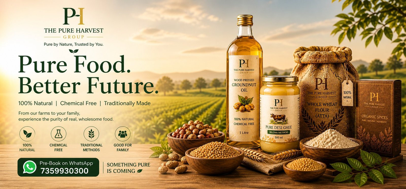The Pure Harvest Group — farm-direct organic staples from Rajkot