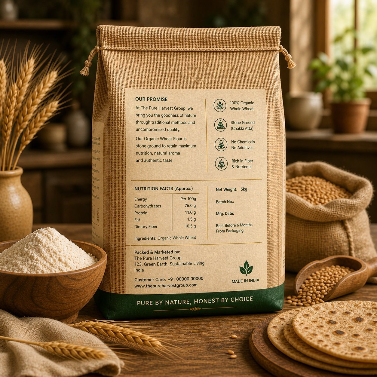ORGANIC WHEAT FLOUR (ATTA)